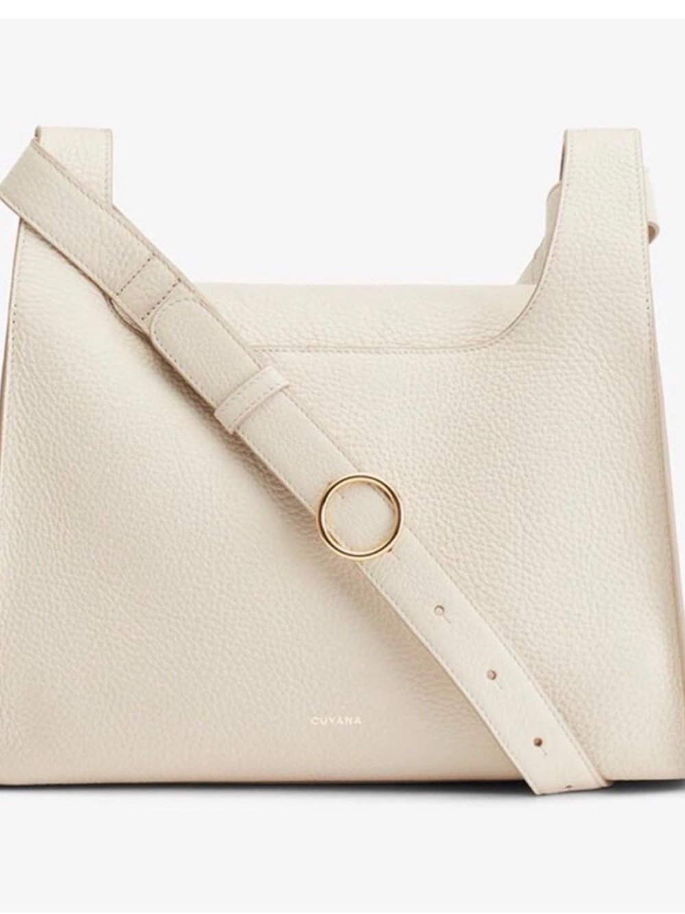 Cuyana medium Double Loop bag in Ecru